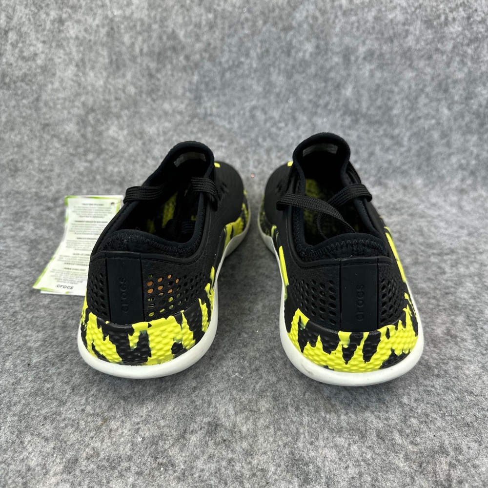 Crocs LiteRide 360 Marbled Pacer Mens 7 Womens 9 Black Citrus Sneaker 207633-02K - Picture 10 of 13